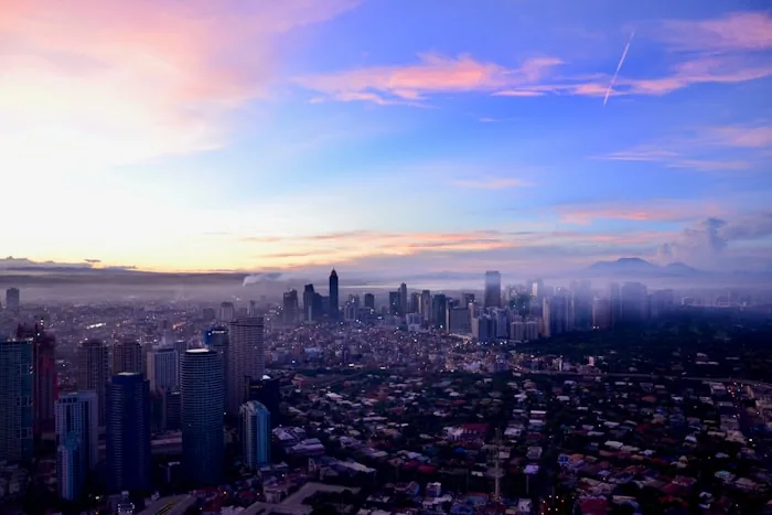 The Manila skyline at dusk